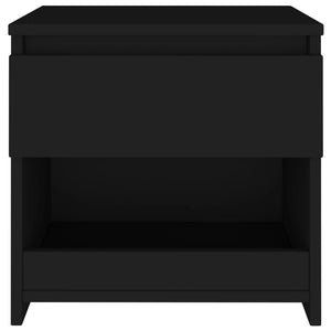 Comodini 2 pz Neri 40x30x39 cm in Legno Multistrato