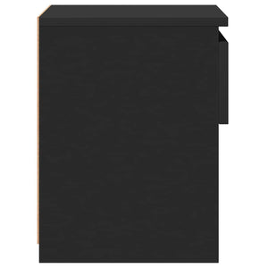Comodini 2 pz Neri 40x30x39 cm in Legno Multistrato