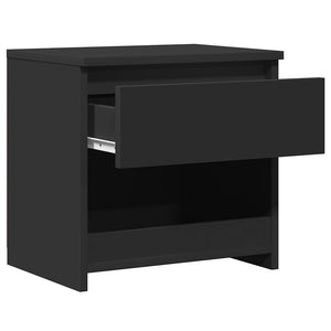 Comodini 2 pz Neri 40x30x39 cm in Legno Multistrato