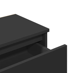 Comodini 2 pz Neri 40x30x39 cm in Legno Multistrato