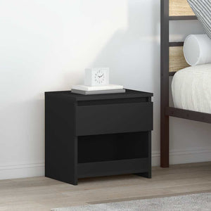 Comodini 2 pz Neri 40x30x39 cm in Legno Multistrato