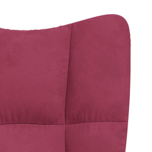 Poltroncina Relax Rosso Vino in Velluto