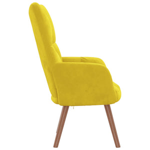Poltrona Relax Giallo Senape in Velluto