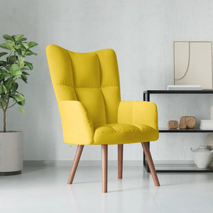 Poltrona Relax Giallo Senape in Velluto