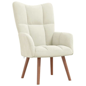 Poltrona Relax Bianco Crema Velluto