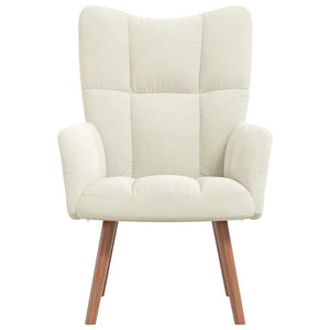 Poltrona Relax Bianco Crema Velluto