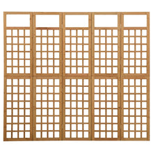 Load image into Gallery viewer, Separè 5 Pannelli in Legno Massello di Abete 201,5x180 cm