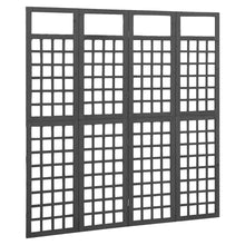 Load image into Gallery viewer, Separè 4 Pannelli in Legno Massello di Abete Nero 161x180 cm