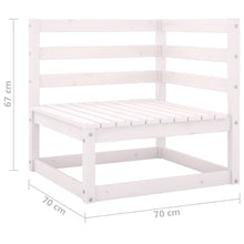 Carica l&#39;immagine nel visualizzatore di Gallery, Divano da Giardino a 2 Posti Bianco in Legno Massello di Pino