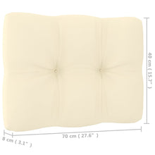 Carica l&#39;immagine nel visualizzatore di Gallery, Divano da Giardino a 3 Posti con Cuscini Crema in Massello di Pino Miele