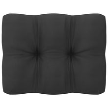 Carica l&#39;immagine nel visualizzatore di Gallery, Divano da Giardino a 3 Posti con Cuscini Nero in Massello di Pino Nero