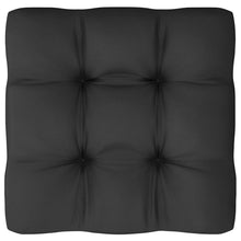 Carica l&#39;immagine nel visualizzatore di Gallery, Divano da Giardino 4 Posti con Cuscini Neri in Legno Massello di Pino Nero