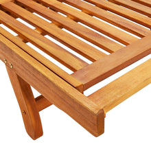 Laden Sie das Bild in den Galerie-Viewer, Set 2 pz Lettino Prendisole con Cuscini Crema in Legno Massello di Acacia
