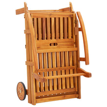 Indlæs billede til gallerivisning Lettino Prendisole 2pz con Tavolo e Cuscini Antracite in Massello d&#39;Acacia
