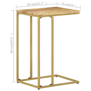 Tavolino 35x45x65 cm in Legno Massello di Mango