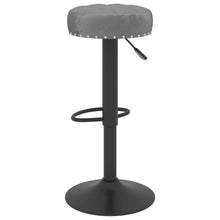 Laden Sie das Bild in den Galerie-Viewer, Sedie da Bar 2 pz Grigio Scuro in Velluto
