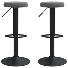 Carica l&#39;immagine nel visualizzatore di Gallery, Sedie da Bar 2 pz Grigio Scuro in Velluto
