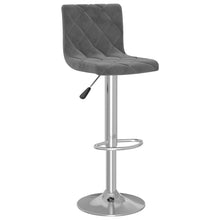 Laden Sie das Bild in den Galerie-Viewer, Sedie da Bar 2 pz Grigio Scuro in Velluto