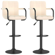 Carica l&#39;immagine nel visualizzatore di Gallery, Sgabelli da Bar 2 pz Crema in Tessuto