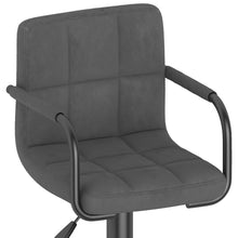 Carica l&#39;immagine nel visualizzatore di Gallery, Sgabelli da Bar 2 pz Grigio Scuro in Velluto