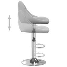 Indlæs billede til gallerivisning Sgabelli da Bar 2 pz Grigio Chiaro in Velluto