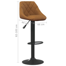 Load image into Gallery viewer, Sgabelli da Bar 2 pz Marroni in Velluto