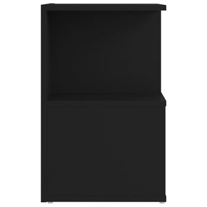 Comodini 2 pz Neri 35x35x55 cm in Legno Multistrato