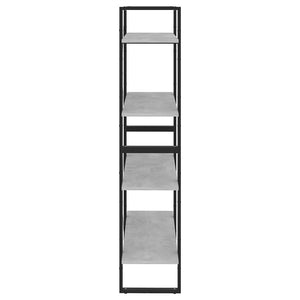 Libreria 4 Ripiani Grigio Cemento 80x30x140cm Legno Multistrato