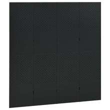 Load image into Gallery viewer, Separè 4 Pannelli Nero 160x180 cm in Acciaio