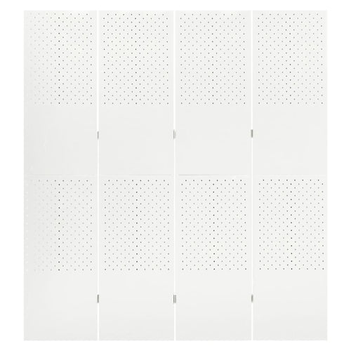 Separè 4 Pannelli Bianco 160x180 cm in Acciaio