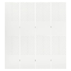 Separè 4 Pannelli Bianco 160x180 cm in Acciaio