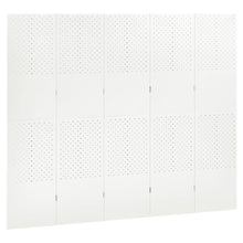 Load image into Gallery viewer, Separè 5 Pannelli Bianco 200x180 cm in Acciaio
