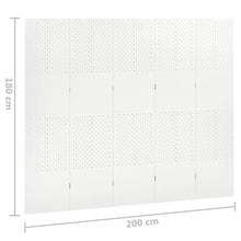 Load image into Gallery viewer, Separè 5 Pannelli Bianco 200x180 cm in Acciaio