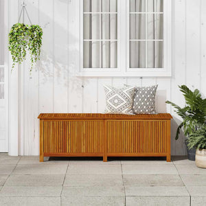 Baule da Giardino 175x50x58cm in Massello di Acacia Marrone