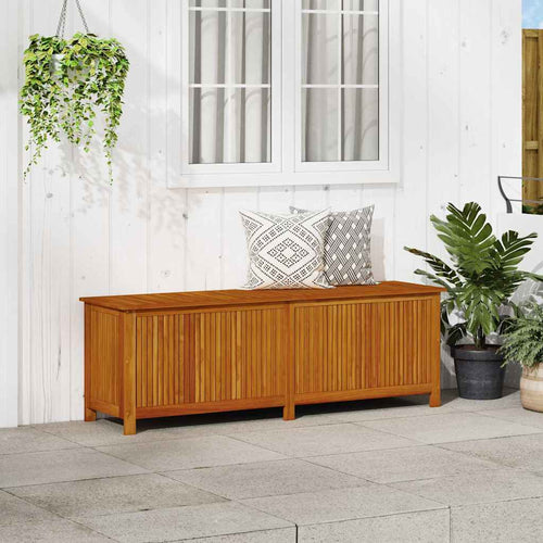 Baule da Giardino 175x50x58cm in Massello di Acacia Marrone
