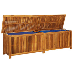 Baule da Giardino 200x50x58cm in Massello di Acacia Marrone