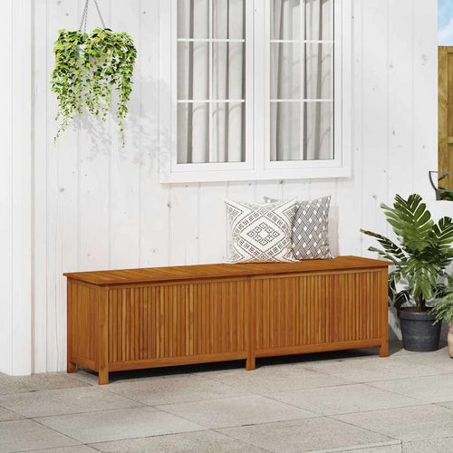 Baule da Giardino 200x50x58cm in Massello di Acacia Marrone