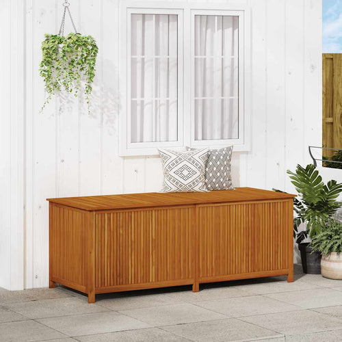 Baule da Giardino 200x80x75cm in Massello di Acacia Marrone