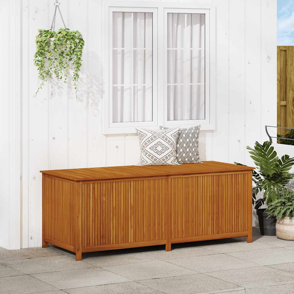 Baule da Giardino 200x80x75cm in Massello di Acacia Marrone