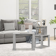 Indlæs billede til gallerivisning Tavolini Impilabili 3 pz Grigio Cemento in Legno Multistrato