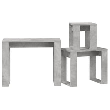 Indlæs billede til gallerivisning Tavolini Impilabili 3 pz Grigio Cemento in Legno Multistrato