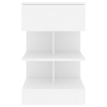 Laden Sie das Bild in den Galerie-Viewer, Comodini Bianchi 2 pz 40x35x65 cm in Legno Ingegnerizzato