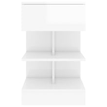 Carica l&#39;immagine nel visualizzatore di Gallery, Comodini 2 pz Bianco Lucido 40x35x65 cm