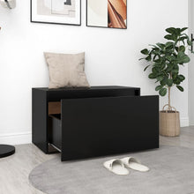 Load image into Gallery viewer, Cassapanca Cassetto 80x40x45 cm Nera in Truciolato