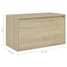Load image into Gallery viewer, Cassapanca Cassetto 80x40x45 cm Rovere Sonoma Truciolato