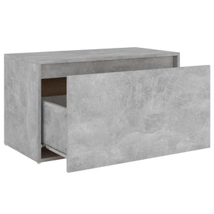 Cassapanca Cassetto 80x40x45 cm Grigio Cemento in Truciolato