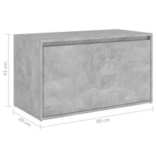 Load image into Gallery viewer, Cassapanca Cassetto 80x40x45 cm Grigio Cemento in Truciolato