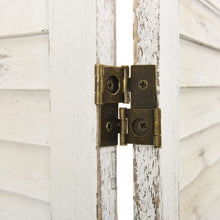 Load image into Gallery viewer, Separè 5 Pannelli Bianco Antico 178,5x166 cm Legno Massello