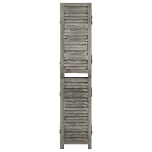 Load image into Gallery viewer, Separè 4 Pannelli Grigio 143x166 cm in Legno Massello