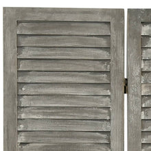 Load image into Gallery viewer, Separè 4 Pannelli Grigio 143x166 cm in Legno Massello